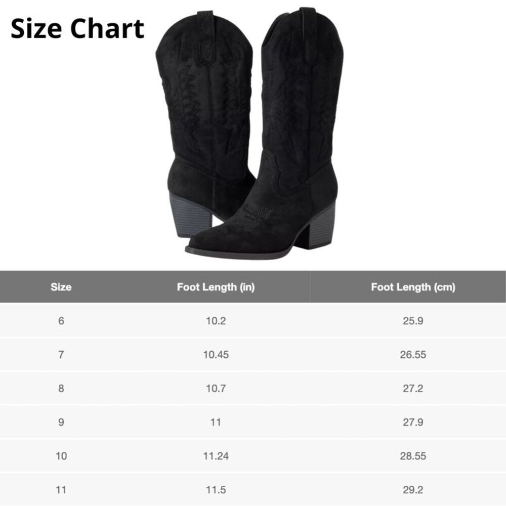 Alpine Swiss Sadie Womens Cowboy Boots Mid Calf Block Heel Western Cowgirl Boots - Picture 8 of 8